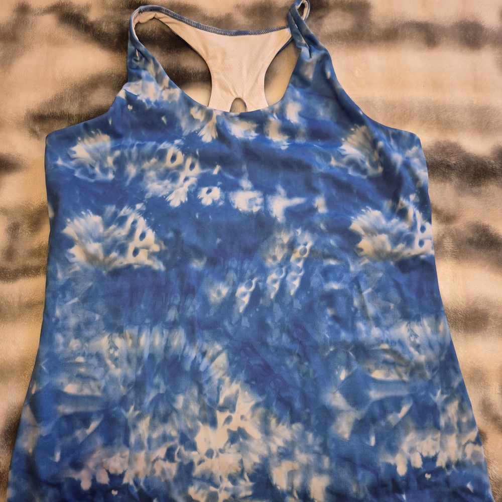 Blue Tie-Dye Women's Tank Top